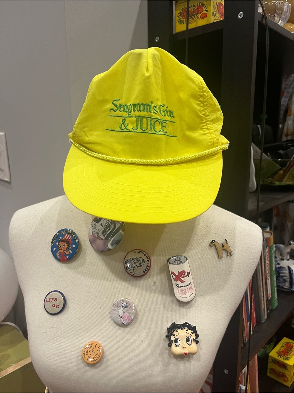 Gin & Juice Neon Yellow vintage hat Cap